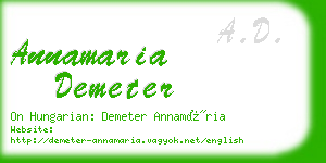 annamaria demeter business card